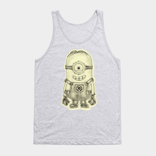 Minion Drawing Tank Top by Ricardo77